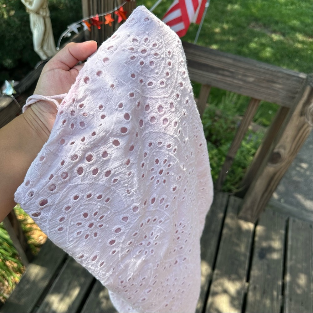 Urban Outfitters Kimchi Blue Pink strappy eyelet shift Dress size large - Picture 8 of 9